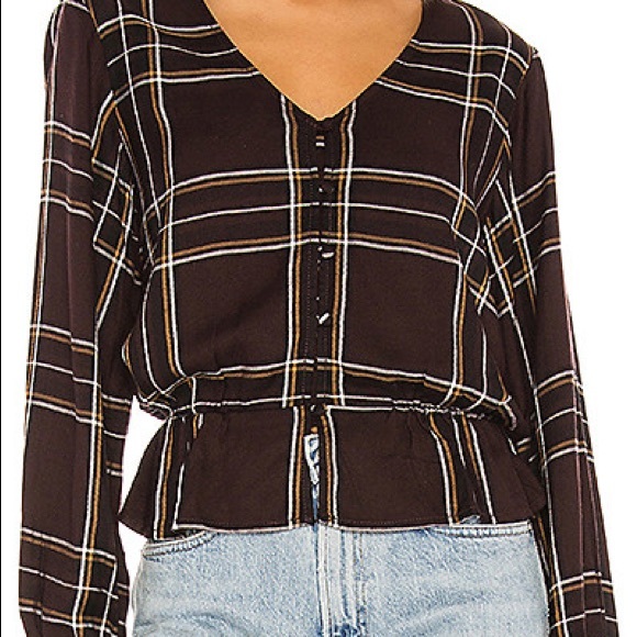 Jasper Button Front Blouse in New Romantic Plaid - Picture 3 of 5